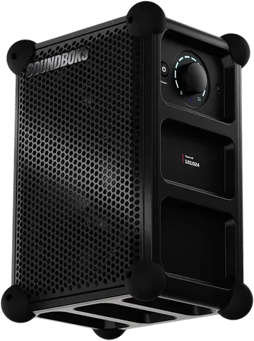 Enceinte sur batterie Soundboks Rider vue de trois-quarts